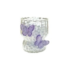 Taza creativa de vidrio de pétalo de mariposa tridimensional