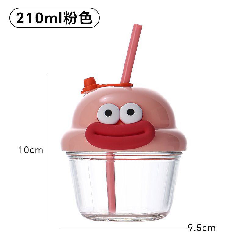 Taza de vidrio de alto valor, mini taza de agua DunDun famosa en Internet