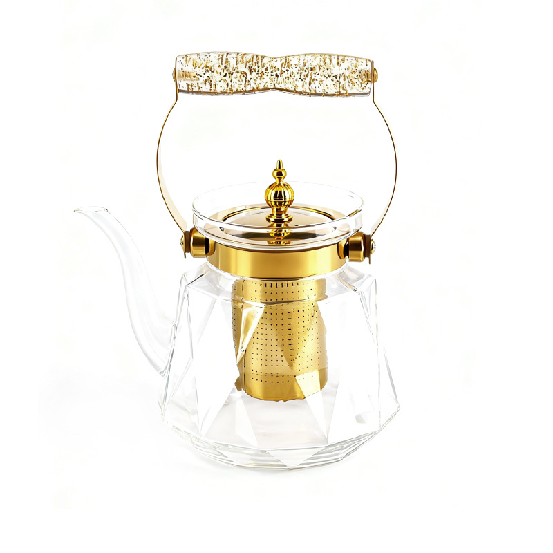 Tetera con filtro de vidrio de borosilicato para el hogar