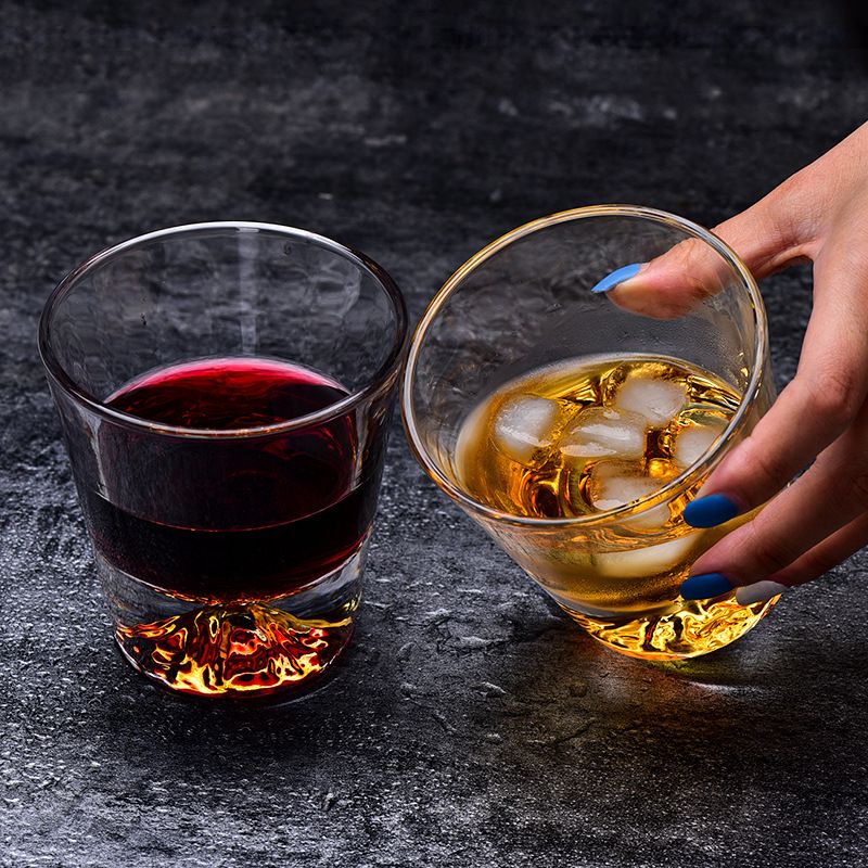 Vaso de whisky de cristal Monte Fuji de Japón