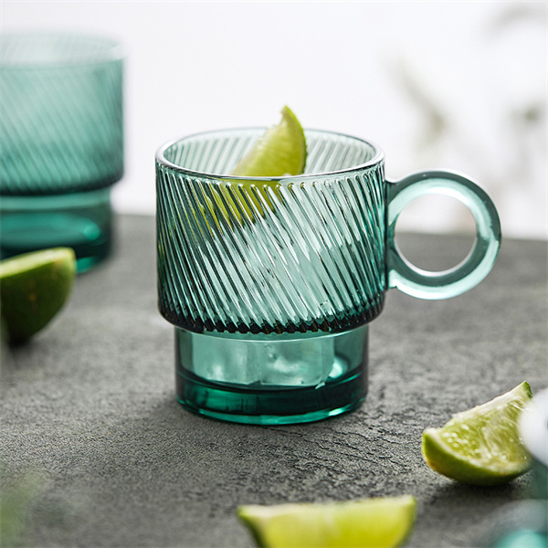 Taza de agua de cristal de lujo, ligera y de gran capacidad.