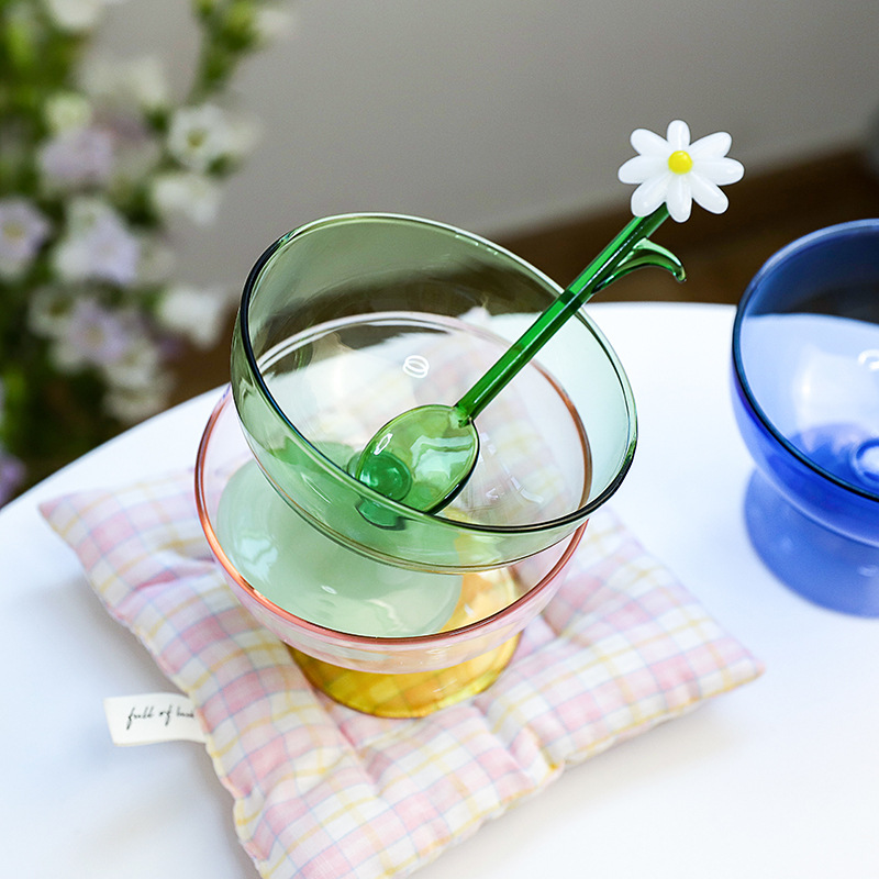 Nuevo y elegante recipiente de vidrio coloreado resistente al calor