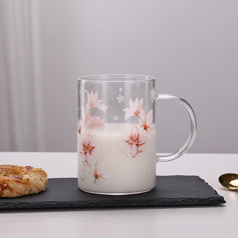 Taza de bebida de vidrio Sakura