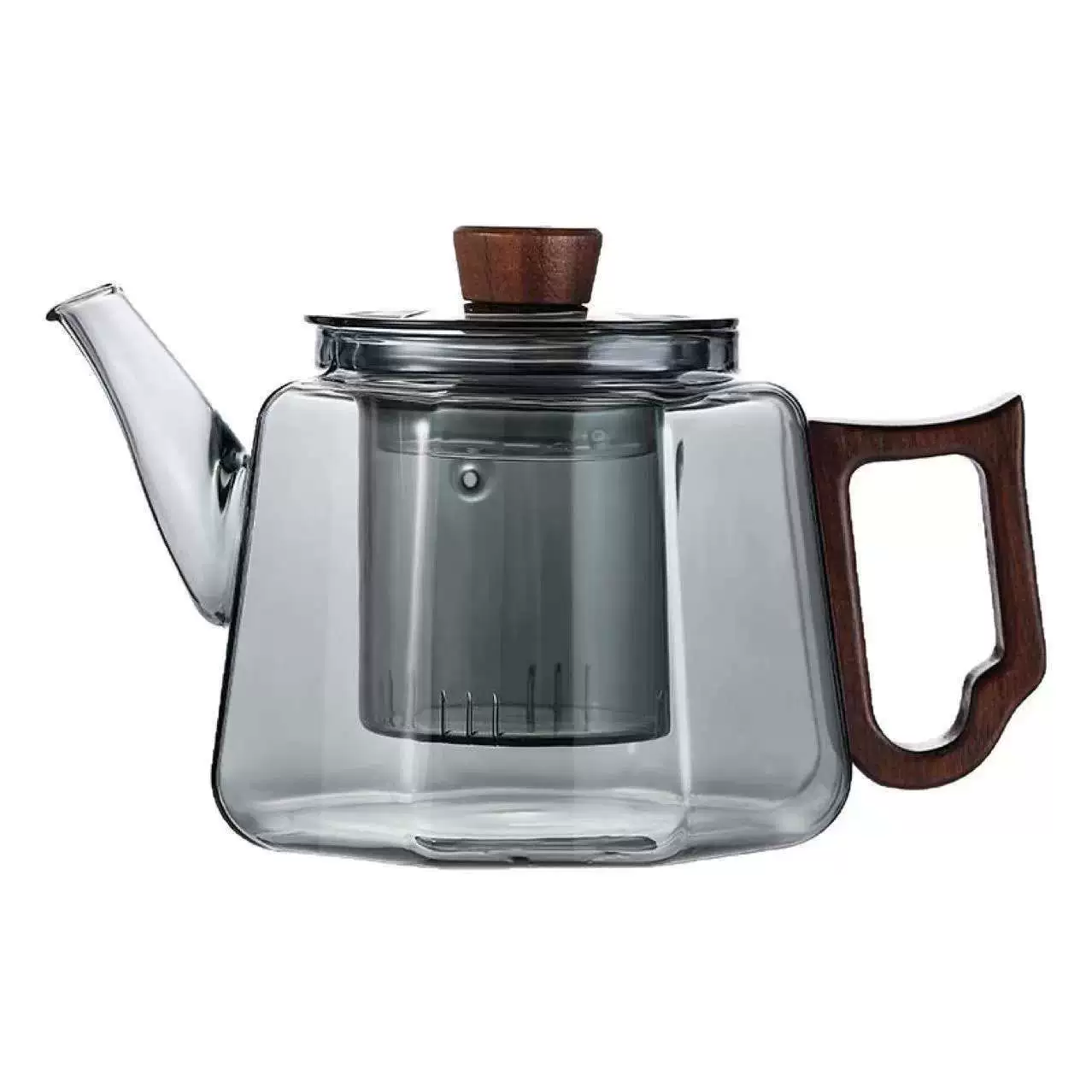 Tetera resistente al calor de vidrio espesado con alto contenido de borosilicato